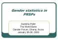 Gender statistics in PRSPs PowerPoint PPT Presentation