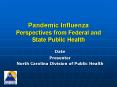 Pandemic Influenza Perspectives from Federal and State Public Health PowerPoint PPT Presentation