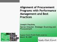 Alignment of Procurement Programs with Performance Management and Best Practices PowerPoint PPT Presentation