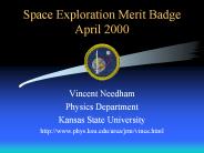 Space Exploration Merit Badge April 2000