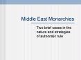 Middle East Monarchies PowerPoint PPT Presentation