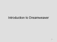 Introduction to Dreamweaver PowerPoint PPT Presentation