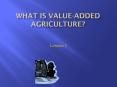 What is Value-Added Agriculture? PowerPoint PPT Presentation