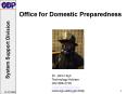 Office for Domestic Preparedness PowerPoint PPT Presentation