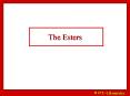 The Esters PowerPoint PPT Presentation