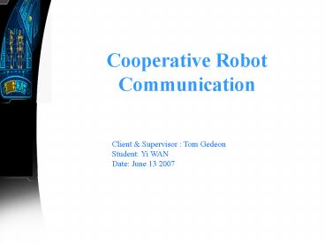 Cooperative Robot Communication presentation | free to view