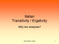 Italian Transitivity / Ergativity PowerPoint PPT Presentation