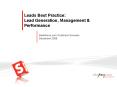 Leads Best Practice: Lead Generation, Management PowerPoint PPT Presentation