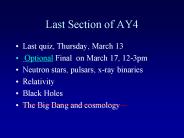 Last Section of AY4