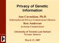 Privacy of Genetic Information PowerPoint PPT Presentation