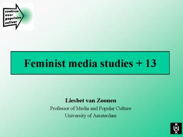 Feminist media studies 13
