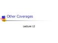 Other Coverages PowerPoint PPT Presentation