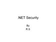 .NET Security