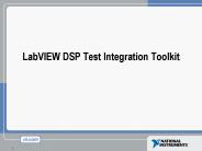 LabVIEW DSP Test Integration Toolkit