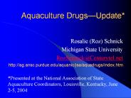 Aquaculture Drugs