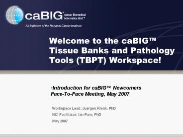 Welcome to the caBIG