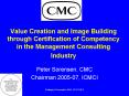 Value Creation and Image Building through Certification of Competency in the Management Consulting I PowerPoint PPT Presentation