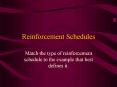 Reinforcement Schedules PowerPoint PPT Presentation