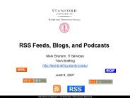 RSS Feeds, Blogs, and Podcasts