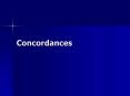 Concordances PowerPoint PPT Presentation