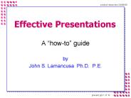 Effective Presentations
