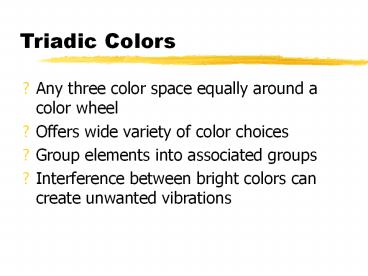 Triadic Colors