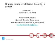 Strategy to improve Internet Security in Sweden