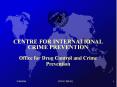 CENTRE FOR INTERNATIONAL CRIME PREVENTION Office for Drug Control and Crime Prevention PowerPoint PPT Presentation