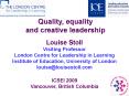 Quality, equality and creative leadership PowerPoint PPT Presentation