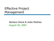 Effective Project Management