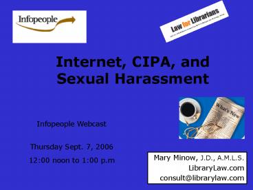 Internet, CIPA, and Sexual Harassment