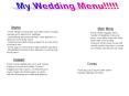 My Wedding Menu PowerPoint PPT Presentation