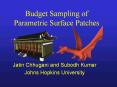 Budget Sampling of Parametric Surface Patches PowerPoint PPT Presentation
