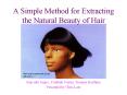 A Simple Method for Extracting the Natural Beauty of Hair PowerPoint PPT Presentation