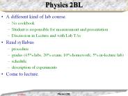 A different kind of lab course'