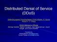 Distributed Denial of Service (DDoS) PowerPoint PPT Presentation