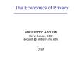 The Economics of Privacy PowerPoint PPT Presentation