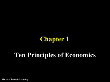 Ten Principles of Economics