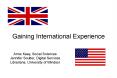 Gaining International Experience PowerPoint PPT Presentation