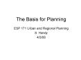The Basis for Planning PowerPoint PPT Presentation