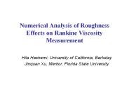 Numerical Analysis of Roughness Effects on Rankine Viscosity Measurement