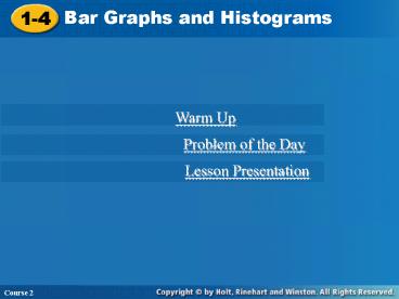 Bar Graphs and Histograms