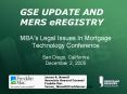GSE UPDATE AND MERS eREGISTRY PowerPoint PPT Presentation