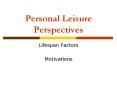 Personal Leisure Perspectives PowerPoint PPT Presentation