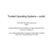 CSCI283 Fall 2003 Lecture 8