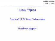 Linux topics