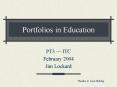 Portfolios in Education PowerPoint PPT Presentation