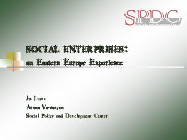 SOCIAL ENTERPRISES: