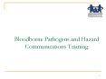 Bloodborne Pathogens and Hazard Communications Training PowerPoint PPT Presentation
