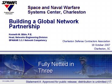 Space and Naval Warfare Systems Center, Charleston